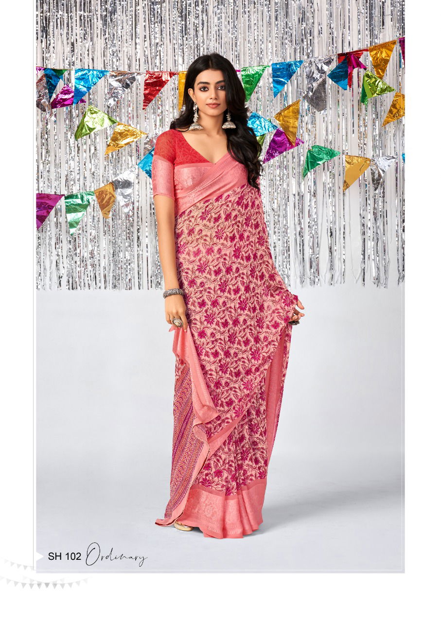 Stavan Shara New Printed Designer Fancy Wear Georgette Saree Collection